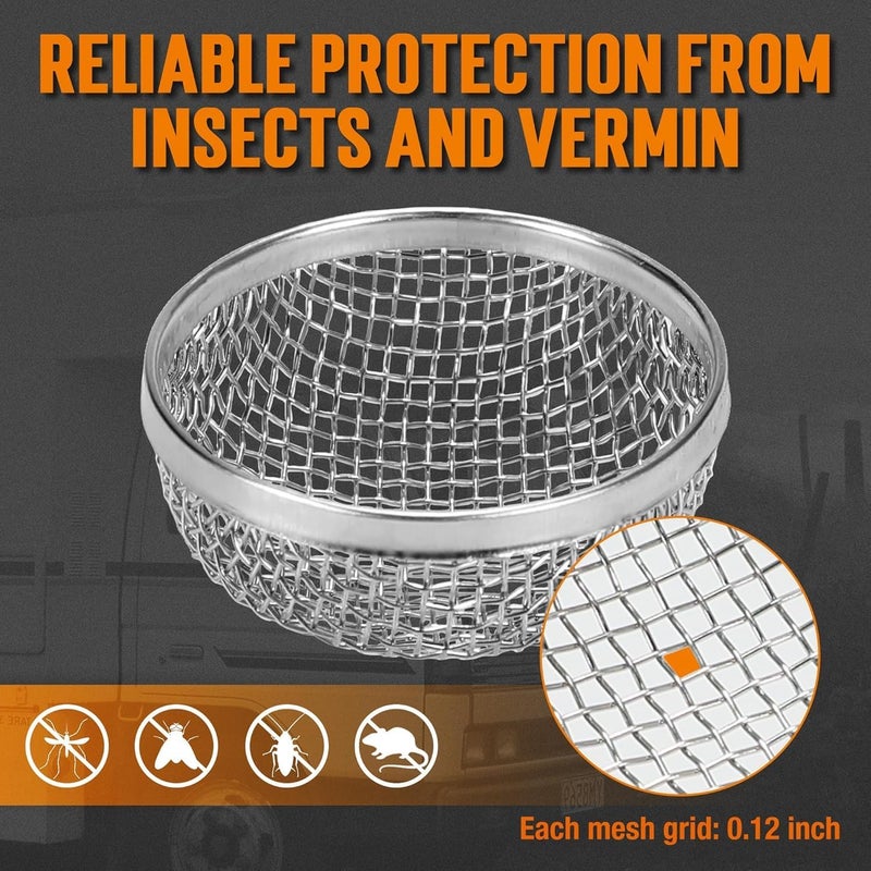 TONDA RV Furnace Vent Screen, Bug Screens Heater Vent Cover for Camper with Installation Tool and Silicone Rubber, 2.8 x 1.3 Inch, 4 Pack - Image 4
